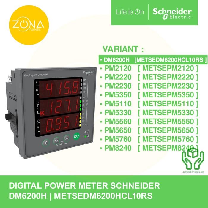 POWER METER SCHNEIDER DM6200 DM6200H METSEDM6200HCL10RS EASYLOGIC