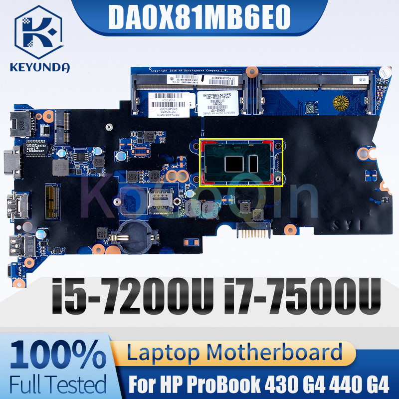 For HP ProBook 430 G4 440 G4 Notebook Mainboard DA0X81MB6E0 i5 i7 7th Gen 913100-601 L07237-601 9057