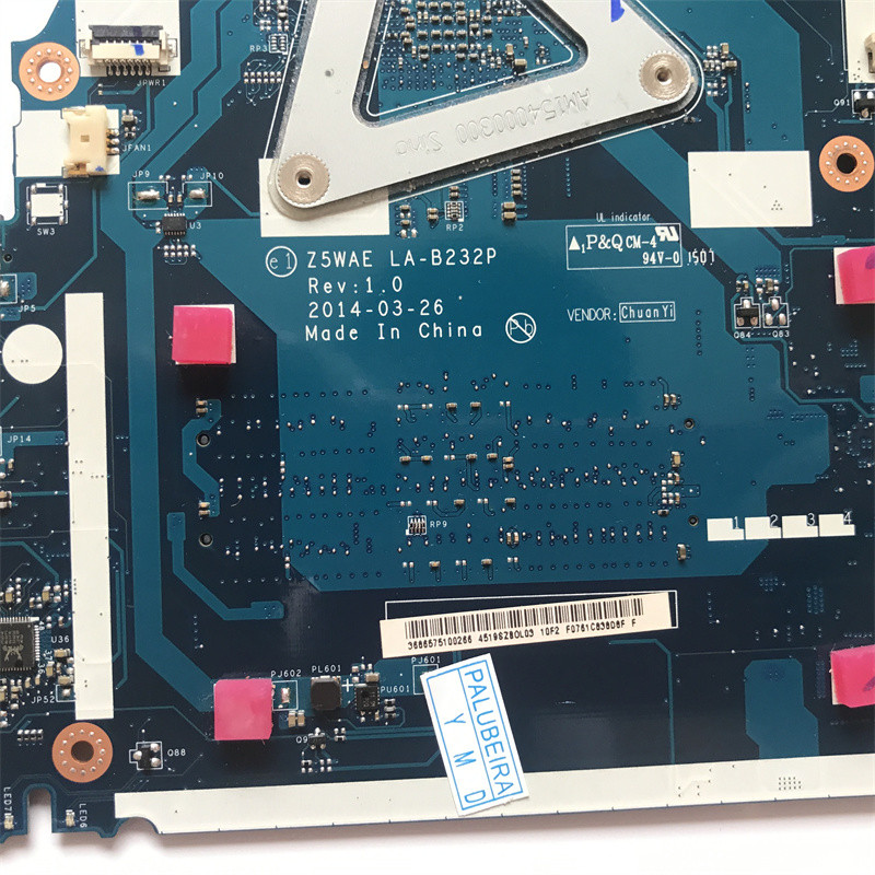 For ACER Aspire E5-521 With E2-6110U LA-B232P DDR3 Laptop Motherboard