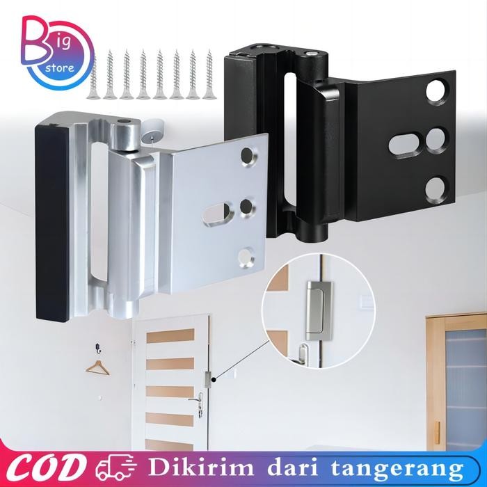 1Set Security Door Lock Penguatan Keamanan Rumah Kunci Pintu Anti maling Kunci Tambahan Anak