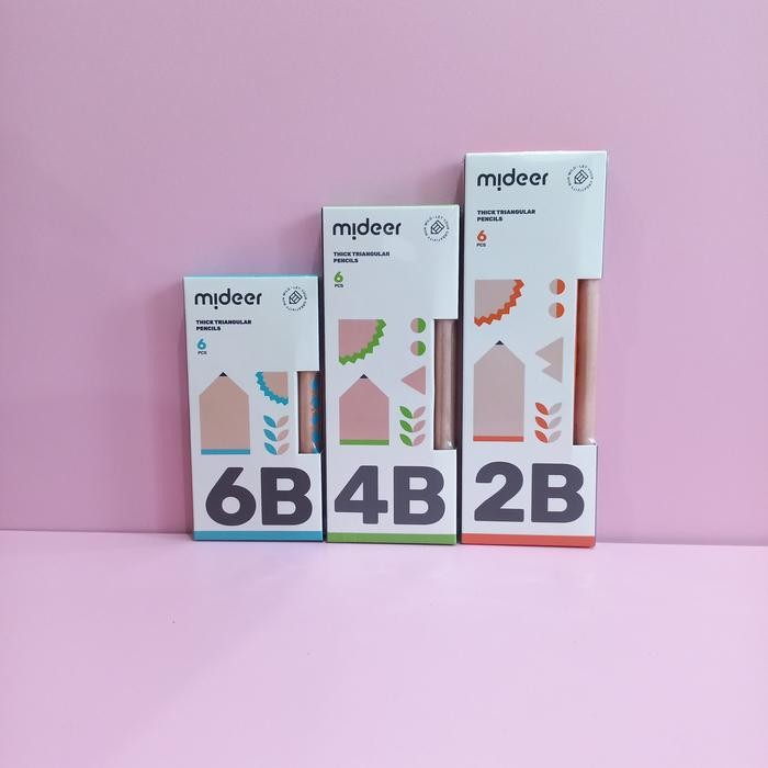 

TERLARIS Mideer Thick Triangular Pencil 2B 4B 6B Pensil Segitiga Alat Tulis Sekolah READY STOCK