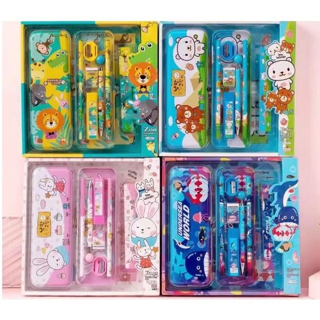 

ORIGINAL Set Alat Tulis Sekolah Anak Motif Animal - Study Set HJ 9905 READY STOCK