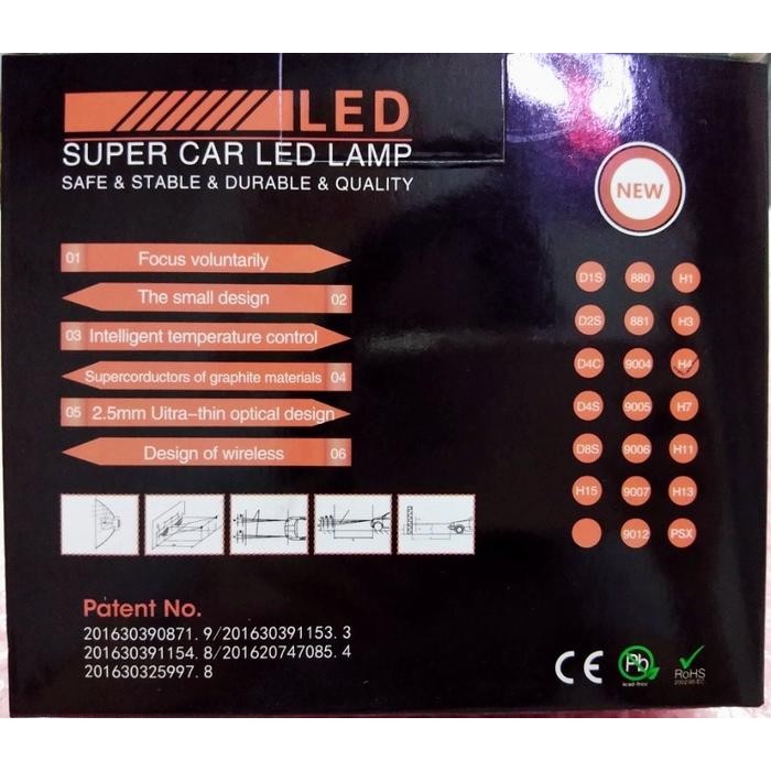 Terbaik Super Car Led Headlamp + Drl H11 Hb3 Hb4