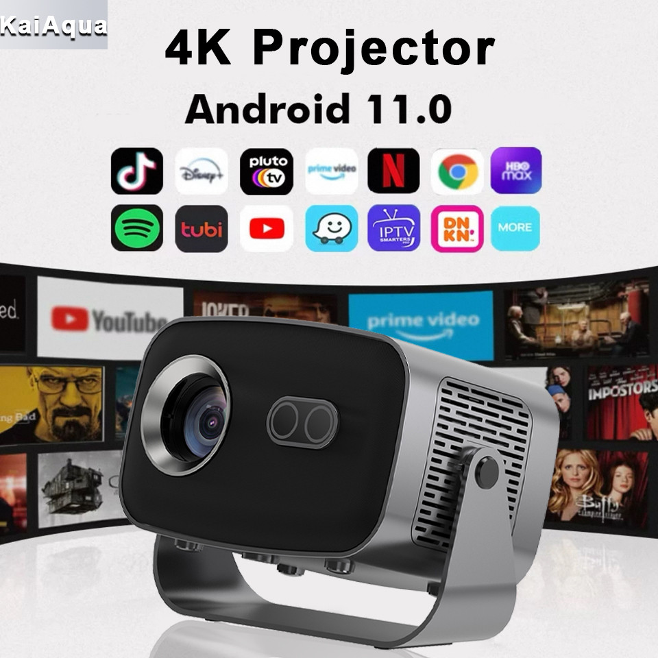 New Projector 4K 1080P Portable Projector Band WIFI6 5G Wireles Android 1200 Lumens 360° Rotatable A