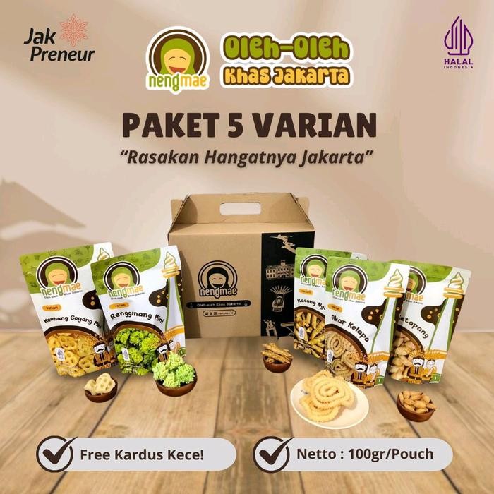 

TERLARIS PAKET OLEH-OLEH KHAS JAKARTA NENGMAE PACKAGING MILENIAL & FREE KARDUS Gift Hadiah Makanan