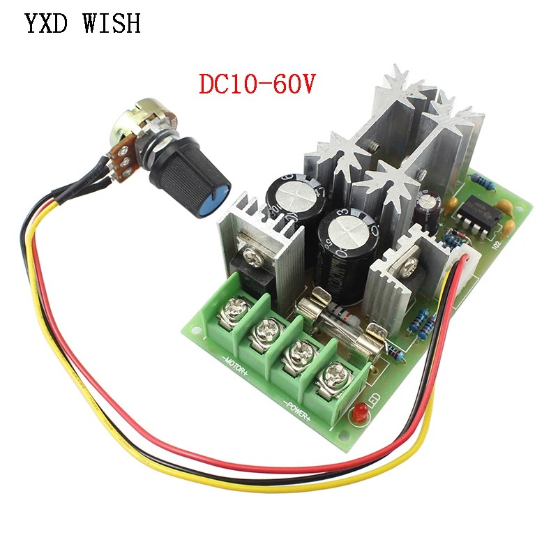 PWM DC Motor Speed Controller Switch DC 20A Current Voltage Regulator 10-60V PWM High Power Drive Mo