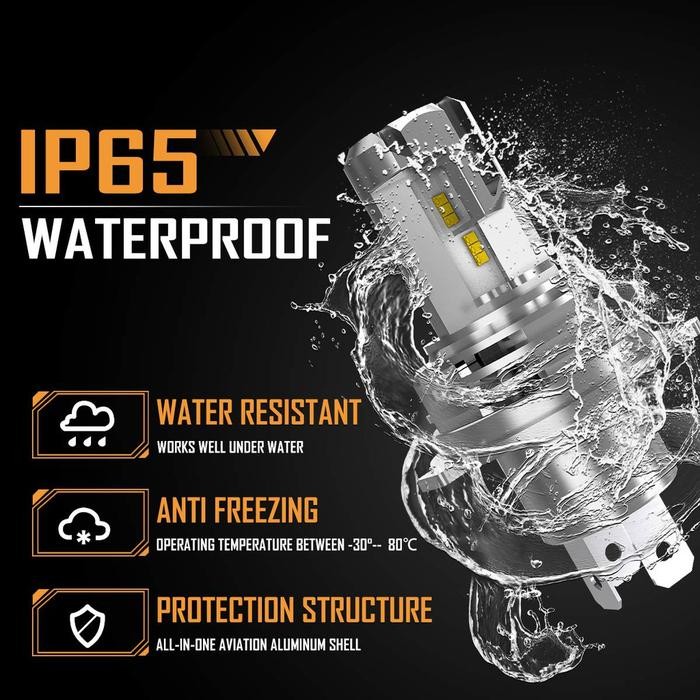 Paling Berkualitas Lampu Mobil Led M3 H4 Zes Chips 2 Pcs Headlamp Hi Low Beam High Quality