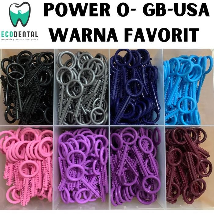 Original.. Power O Ao Karet Behel American Orthodontic Style Warna Favorit Usa