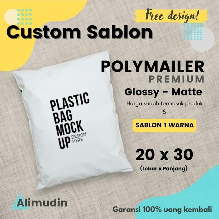 Plastik Polymailer 20x30 Premium Custom Sablon Packing