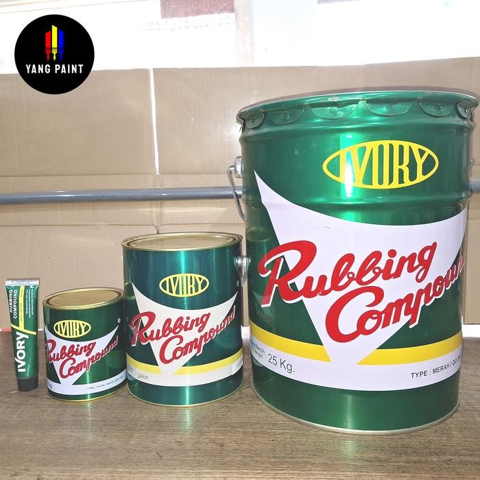Ivory Rubbing Compound Kompon 60 GR / 1 KG / 1 GALON / 1 PAIL (PEL) *