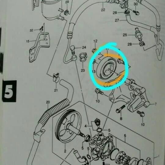 Pulley Tensioner Fan Belt Ac Aerio Baleno Next G Original