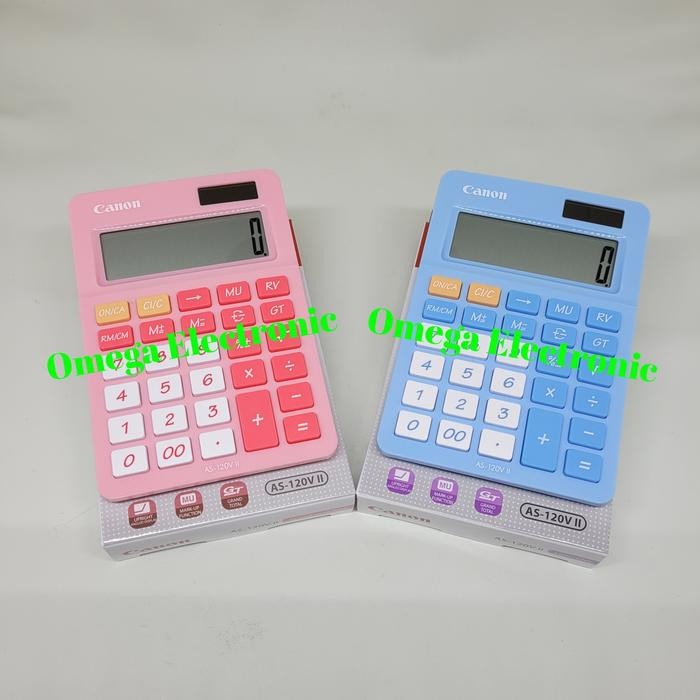 

canon as-120v calculator desktop kalkulator stylish warna colorful as kode 745