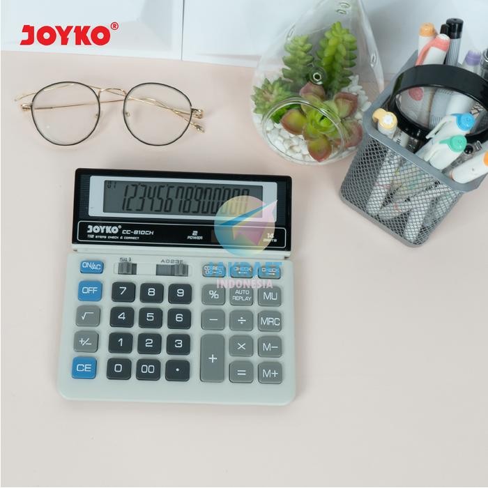 

(1 pcs) kalkulator calculator 14 digit puluhan triliun joyko cc-810ch profesional mark up dual power