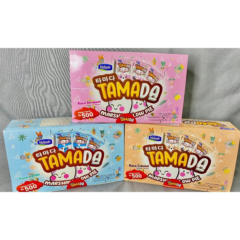 

Tamada Marshmallow pie Rasa Cokelat Tamada ( 24 pcs) / tamada snack 24pcs
