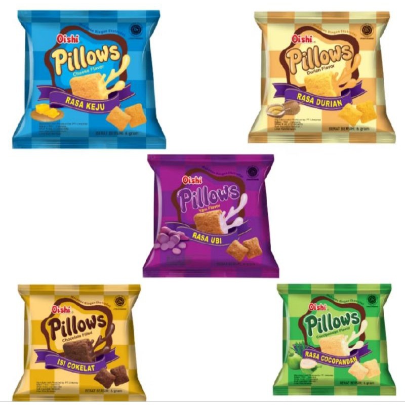 

SNACK PILLOWS 10PCS OISHI SNACK ENAK SNACK MURAH jajan murah