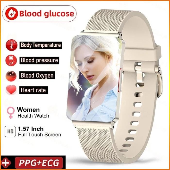2023 New Health Women Smart Watch Blood Glucose Blood Pressure