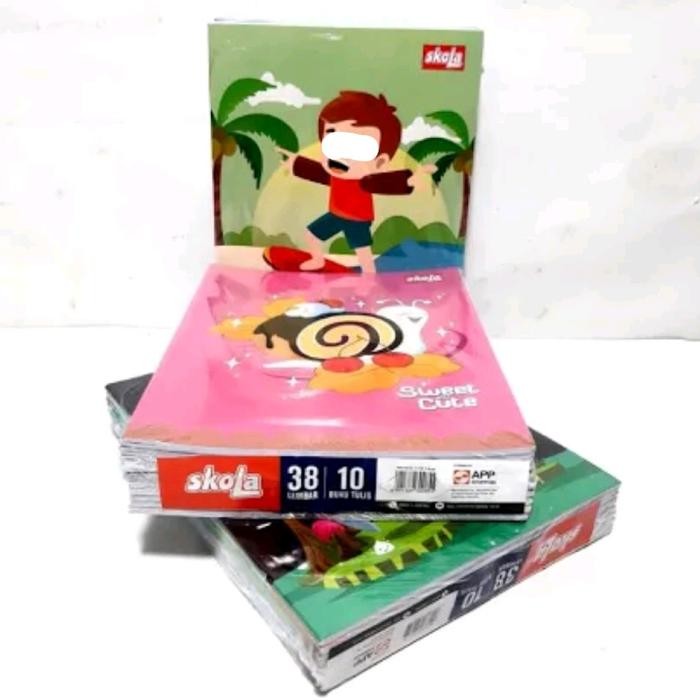 

ASLI (10 pcs) Skola Buku Tulis isi 38 Lembar/ Buku Tulis Alat Sekolah Kantor Kertas Paper Stationery