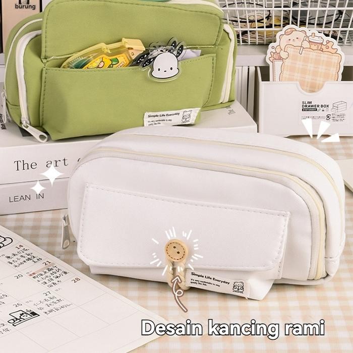 

DISKON Kotak Pensil Kanvas Multiwarna Kotak Pena Estetika Kapasitas Besar Korea Perlengkapan