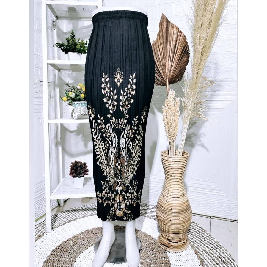 TERMURAH ROK PLISKET JUMBO BATIK / Bawahan kebaya / Rok Batik Jumbo/Realpic Karet Panjang READY
