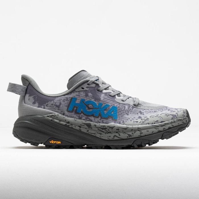 Sepatu Hoka One One Speedgoat 6 / Galactic Grey / HOKA Blue / Trail Running Shoes / Men's