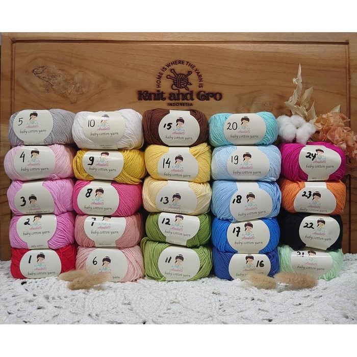 

Benang Rajut Impor Anabelles Baby Cotton Yarn