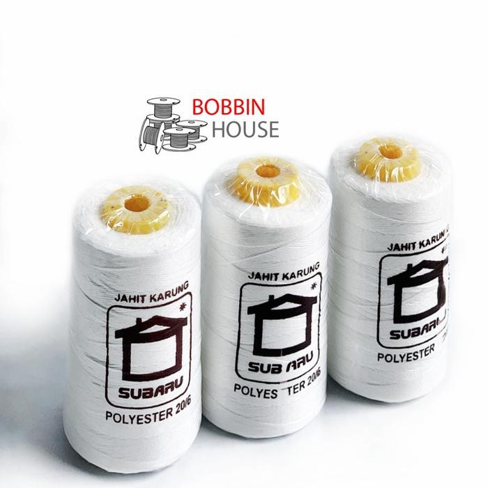 

(PER PACK) SUBARU Benang Jahit Karung Putih 20/6 Polyester (1 Pack Isi 6 Pcs)