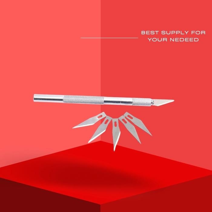 

PISAU CUTTER PENA PRESISI COMPLETE CRAFT CUTTING PEN KNIFE METAL #136 KODE 192