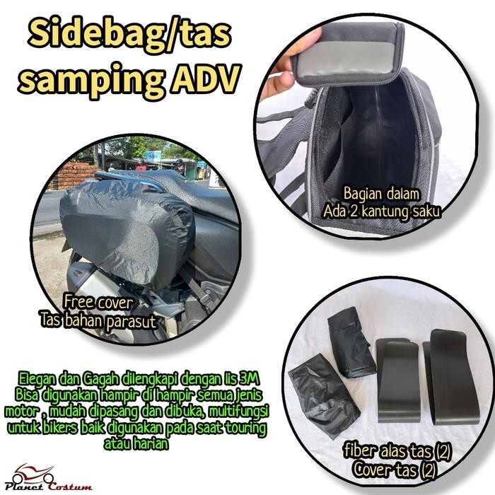 Tas motor bagasi samping side bag ADV original touring harian mudik