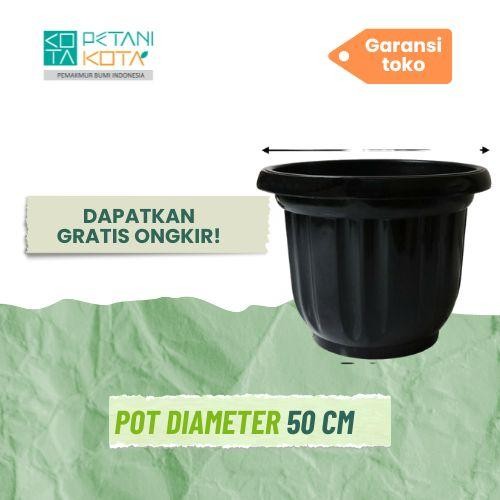 Lokasi Pondok Gede Grosir Pot 50 cm hitam bunga tambulapot