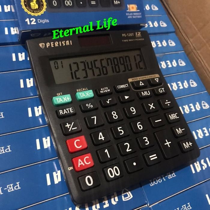 

Kalkulator Perisai PE-120T 12 digit Check Correct. ada Solar System