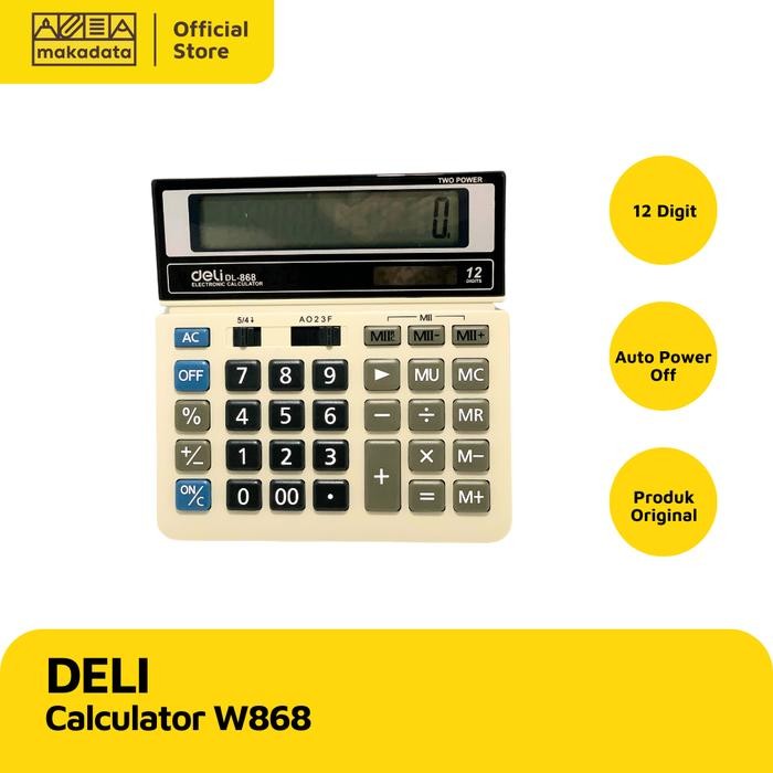 

DELI CALCULATOR / KALKULATOR W868 GREY