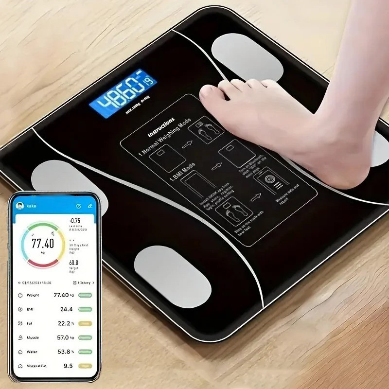 2025 Smart With Smart App Synchronized Weight Scale Bathroom Digital Scale Bluetooth Body Fat Scale