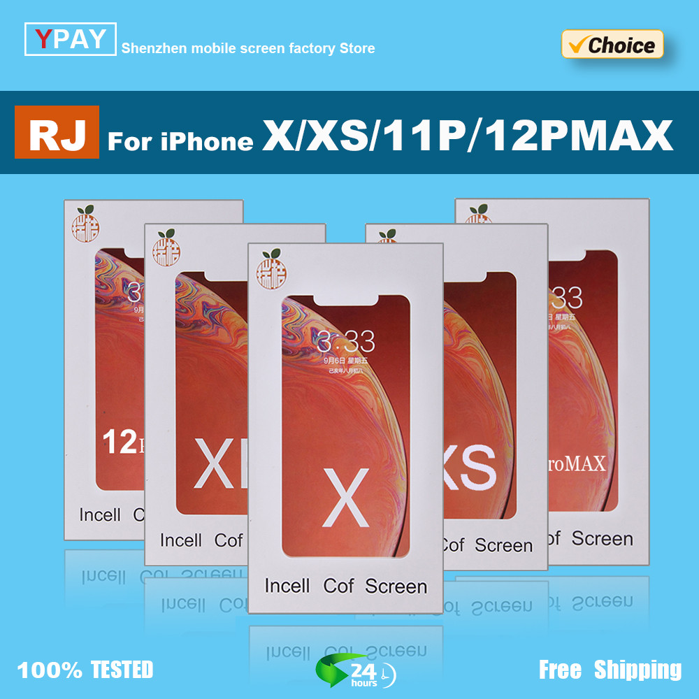 RJ Screen For iPhone X XR XsMax 11 12 13 13Pro 14 LCD Display Touch Screen Digitizer Assembly No Dea