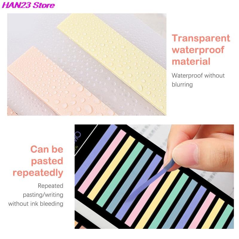 

300 Sheets Rainbow Color Index Memo Pad Sticky Notes Paper Sticker Notepad Bookmark School Supplies