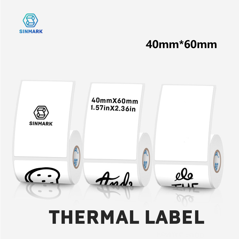 

40x60mm White Thermal Label Sticker Blank Self-Adhesive Label Paper Aide-memoire Handmade Gift Tag