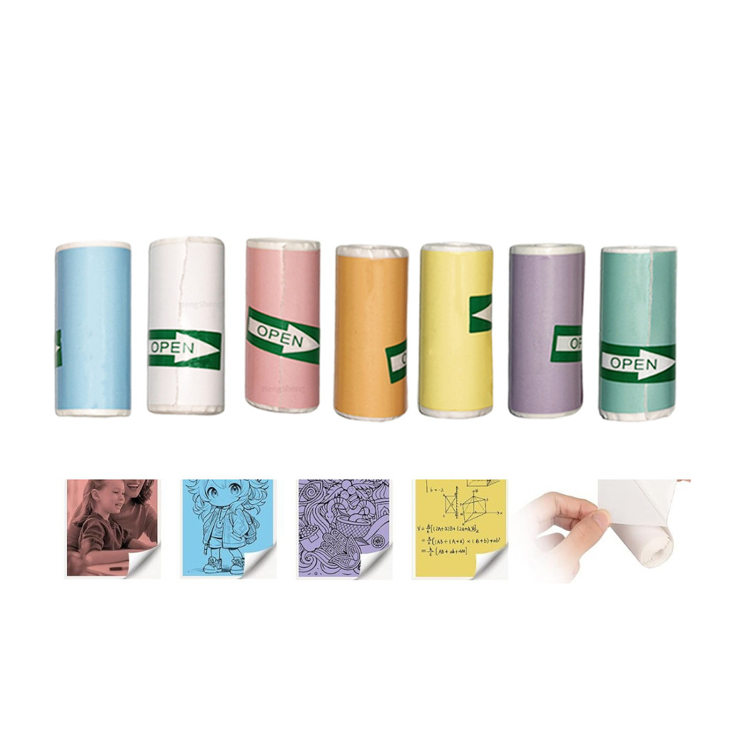 

57x25mm Mini Thermal Paper Multi-Purpose Thermal Paper Self-Adhesive Waterproof for Phomemo Office