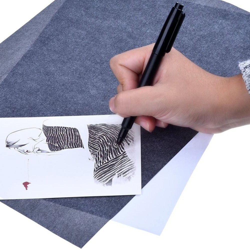 

Tracing Paper Carbonless Copy Paper Graphite Reusable Carbon Paper Reusable Black Blue One-side