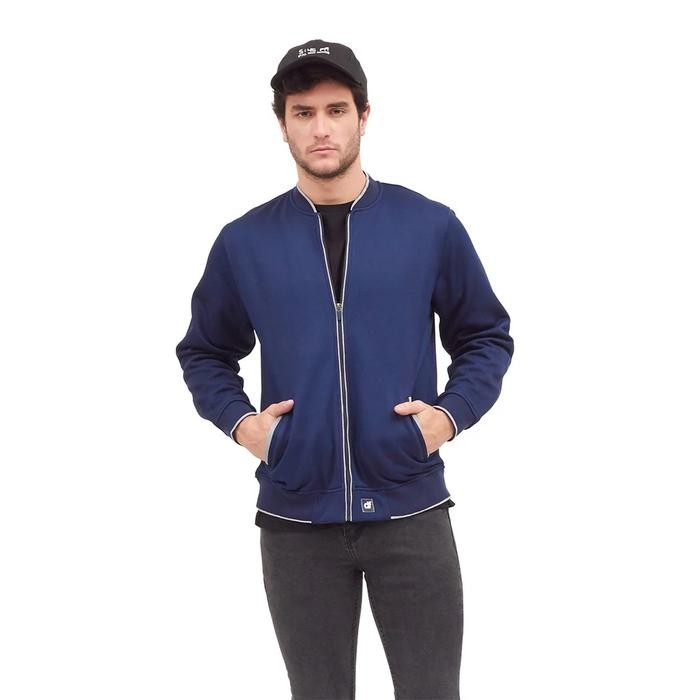 D&F Jaket Pria Bomber - Navy