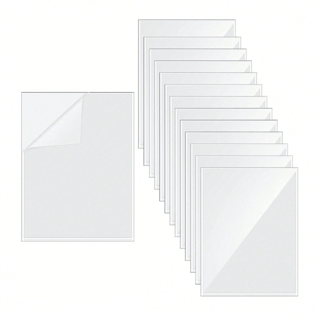 

20/50 Sheets A4 Clear Glossy Cold Laminating Film Self-Adhesive Vinyl Sticker Waterproof