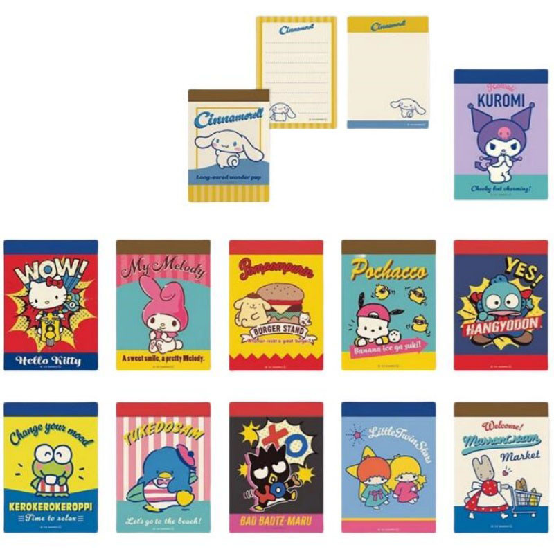 

Sanrio Keroppi Melody Kitty Hangyodon Memo Pad Sticky Notes Stationery Label Notepad Planner Sticker