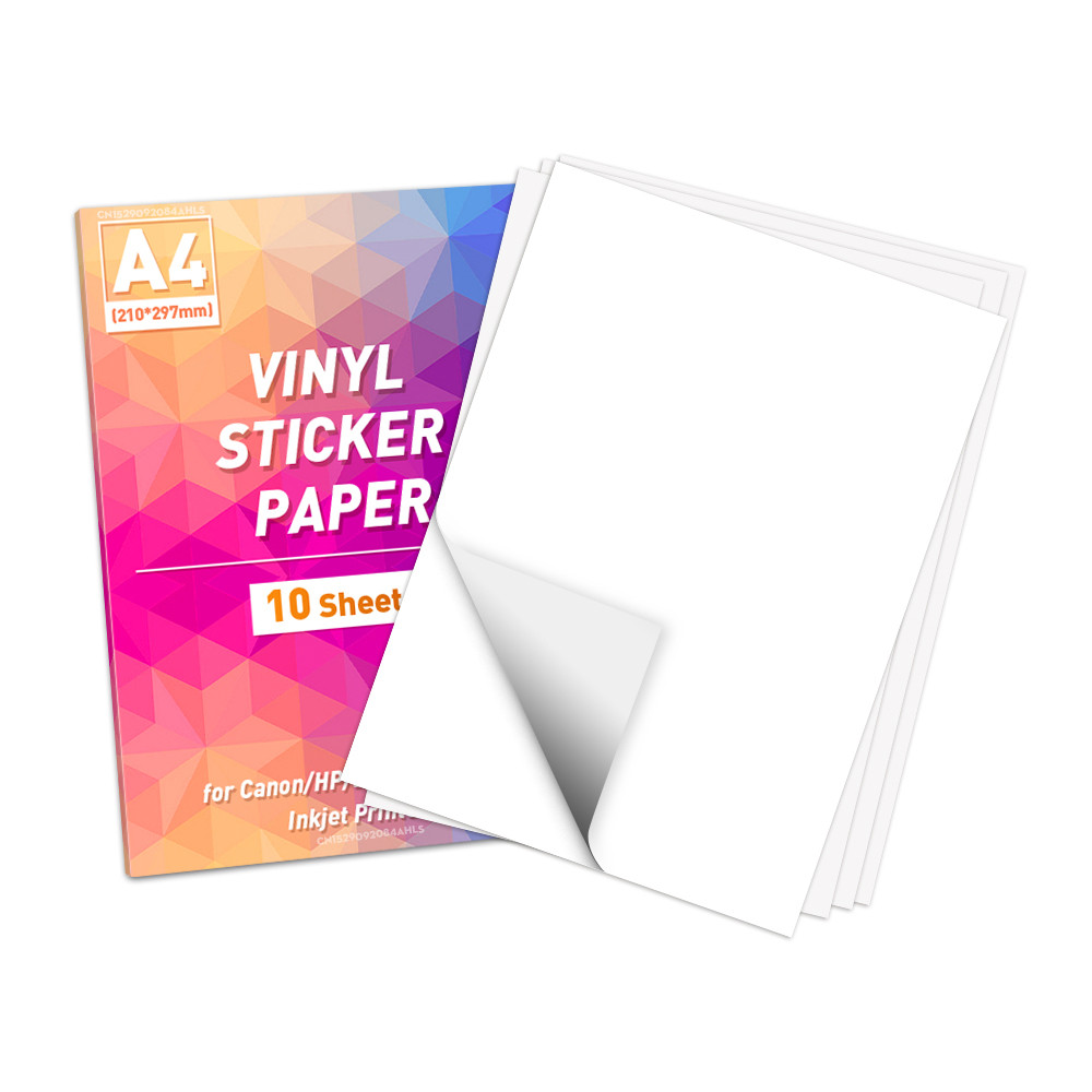 

Self Adheisve Photo Paper Printable A4 Paper Sheet for Inkjet Printer Vinyl Sticker Paper Decal