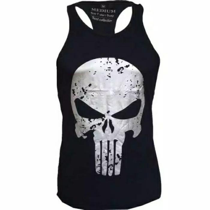 SINGLET PUNISHER - Singlet gym fitness kaos tanktop pria cowok / Kaos gym pria / kaos training