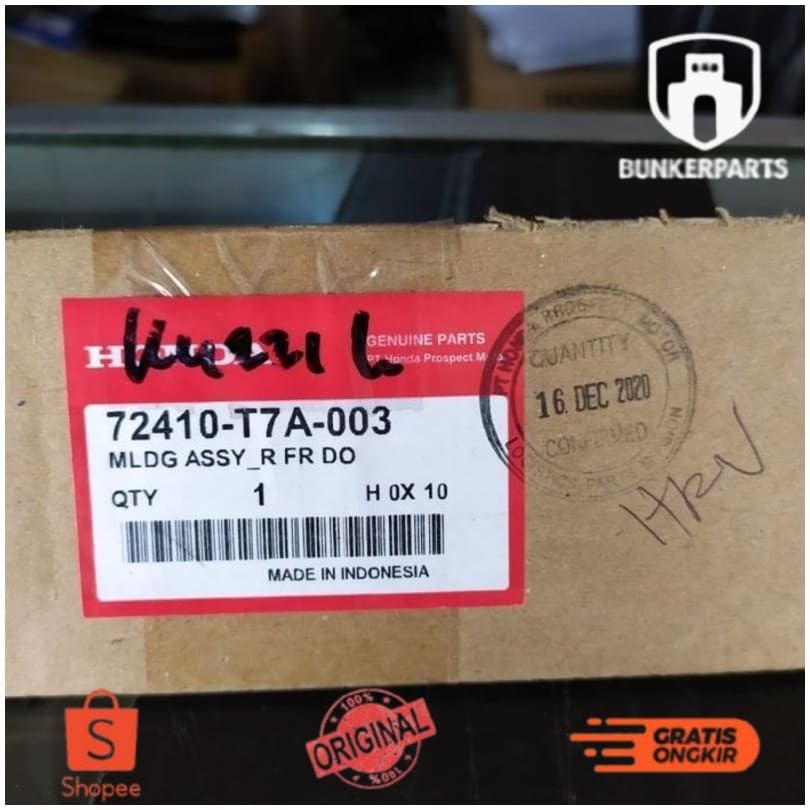 List Kaca Weather Strip Pelipit Jendela Luar Honda HRV Original