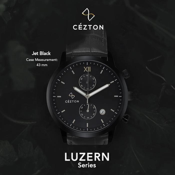 LUZERN SERIES Jet Black Jam Tangan Cezton