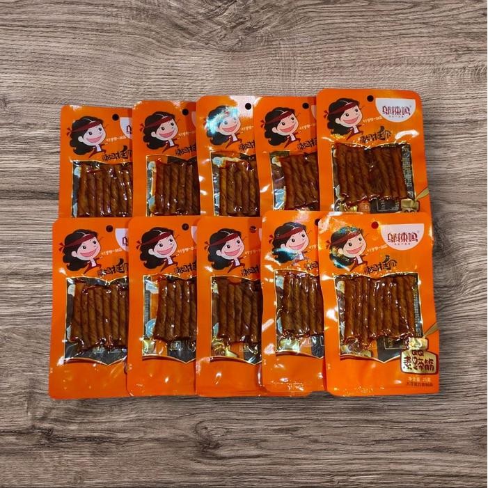 

New Paket 10 pcs Snack Latio Tendon mini Spicy cemilan viral siap saji