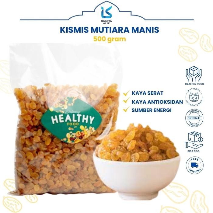 

New Kismis Mutiara Manis 500 gram Kismis Simin Oleh Oleh Haji Umroh