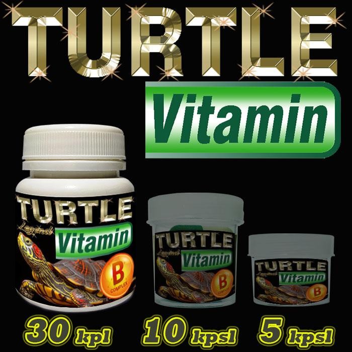 30 Kapsul Turtle Vitamin Bubuk Kapsul Suplemen Kesehatan Kura-Kura Air Brazil Res Cst Ast Damer Kura