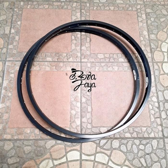 VELG RIMS 24 GENIO BLACK ALLOY 36H sparepart sepeda termurah