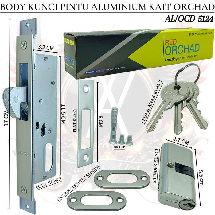 Body Kunci Pintu Aluminium Kait Orchad Kunci Pintu Aluminium - Model Terbaru