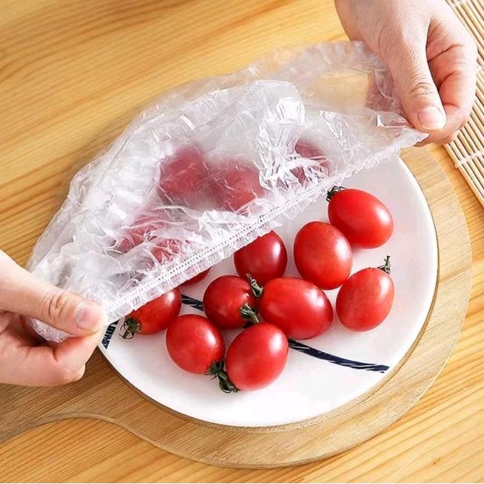 Karet Plastik Penutup Makanan Buah Isi 80 Pcs / Plastik Wrap Cover / Plastik Penutup Makanan